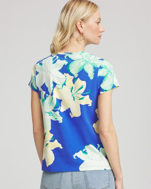 Floral Crewneck Perfect Tee - image 3